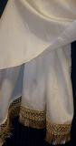 Suit 4801 Solid Ivory Crepe Salwar Kameez Dupatta Large Size Pakistani Suit